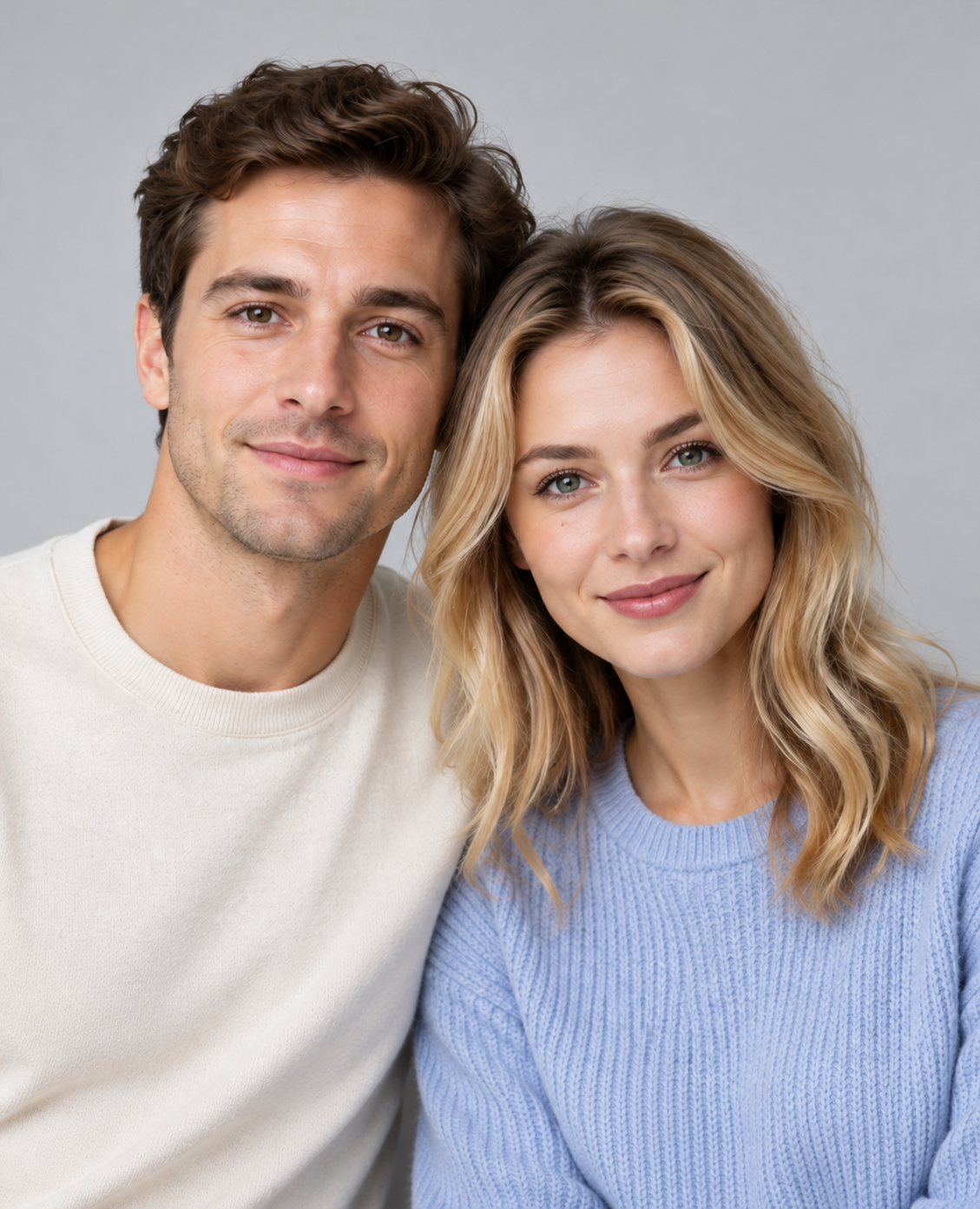 Group photo of the same man and woman to crop into two individual performer references